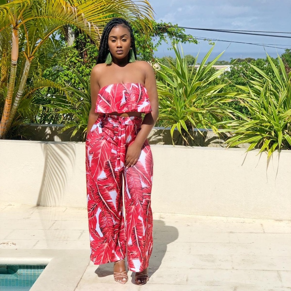 Princiana's two piece Island Girl floral pants set